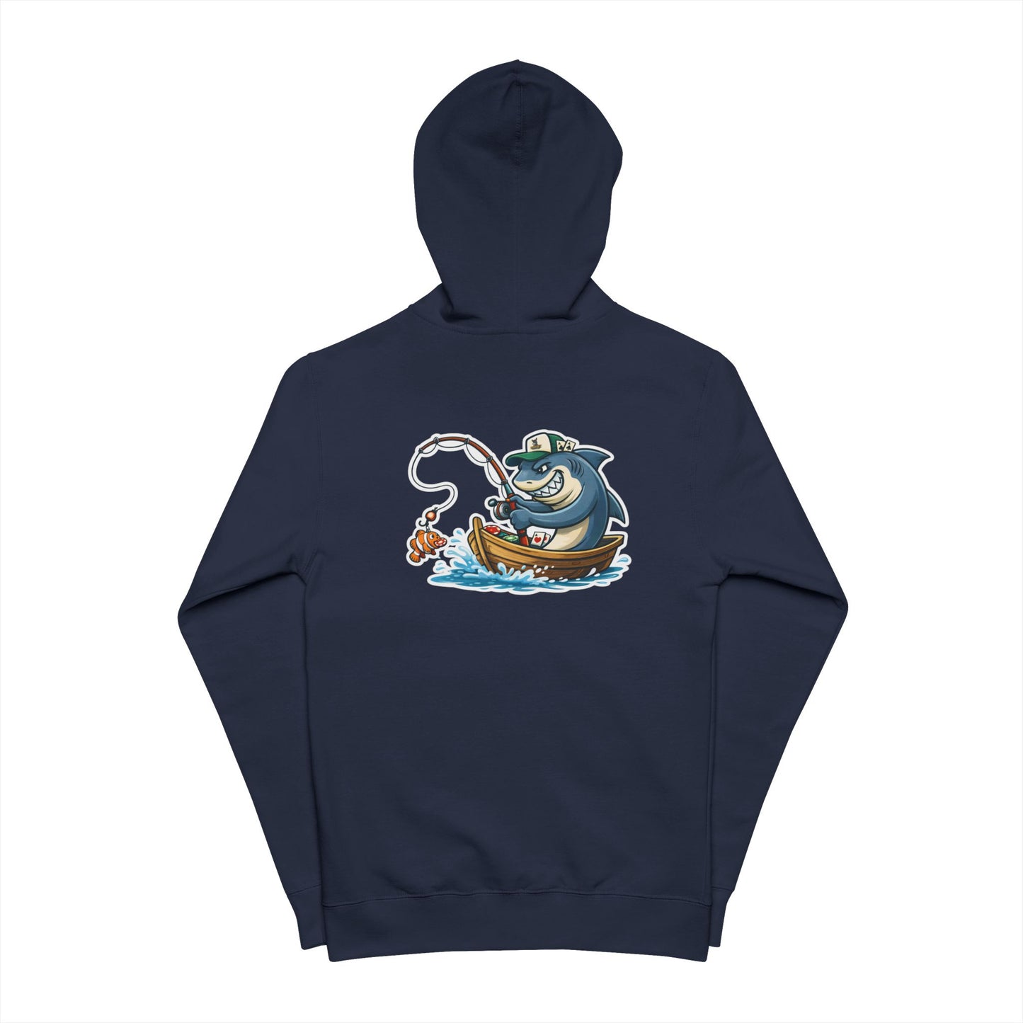 "Gone Fishin'" Poker Inspired Hoodie | Original Illustrated Zip-Up