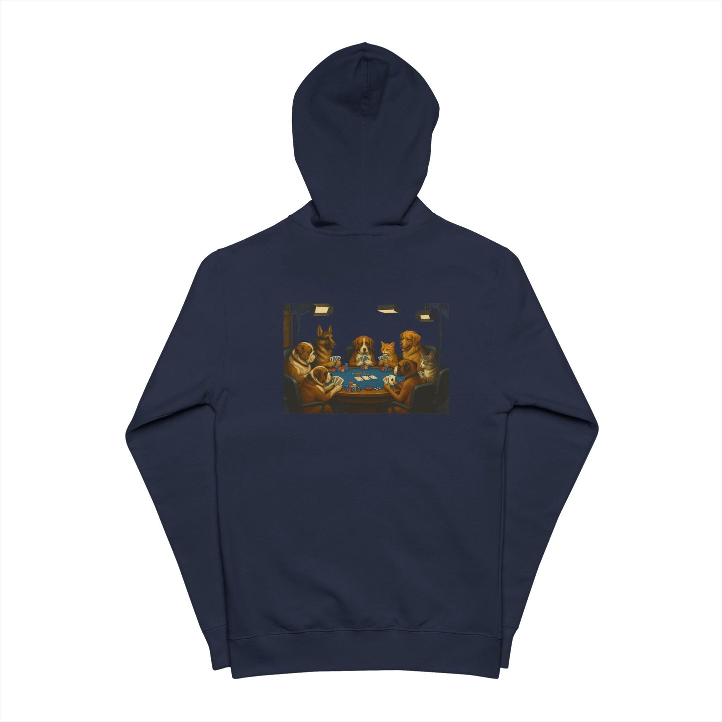 Dogs Playing Poker Inspired Zip Hoodie