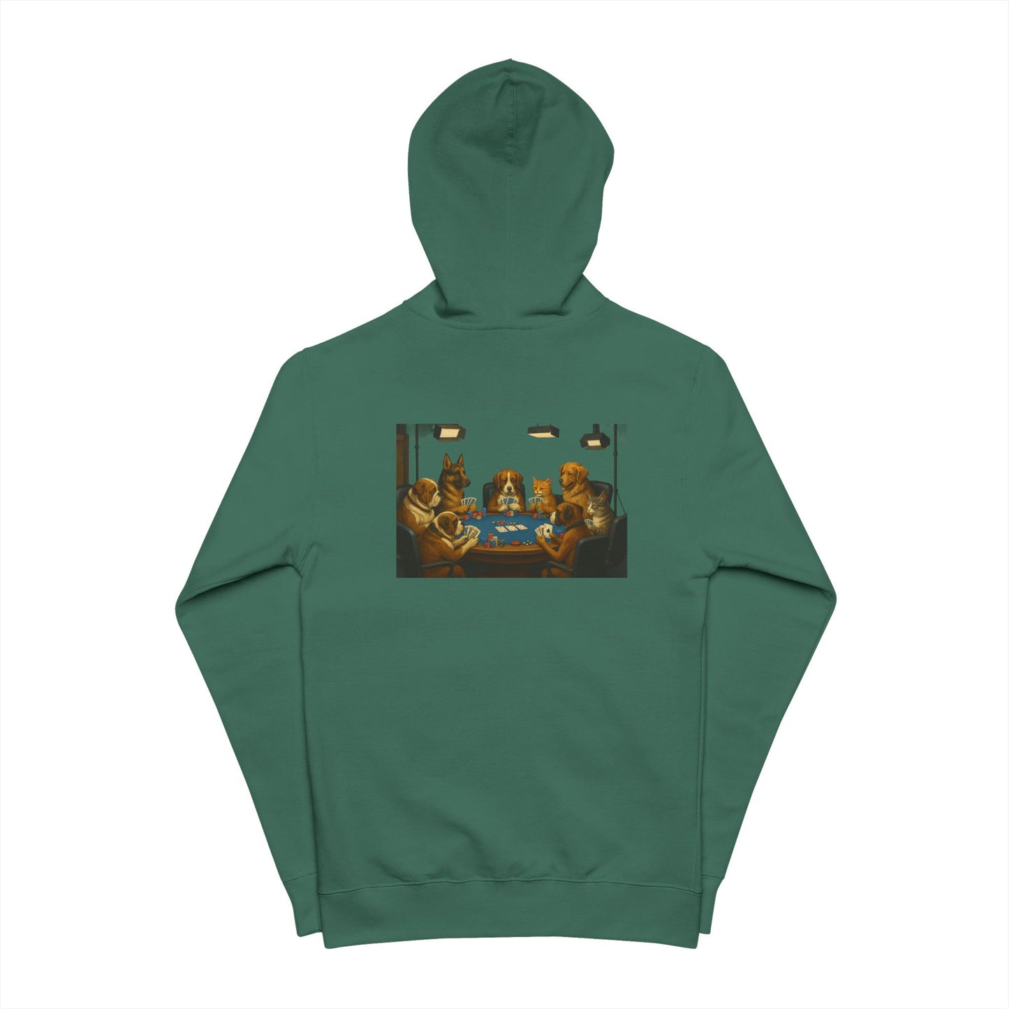 Dogs Playing Poker Inspired Zip Hoodie