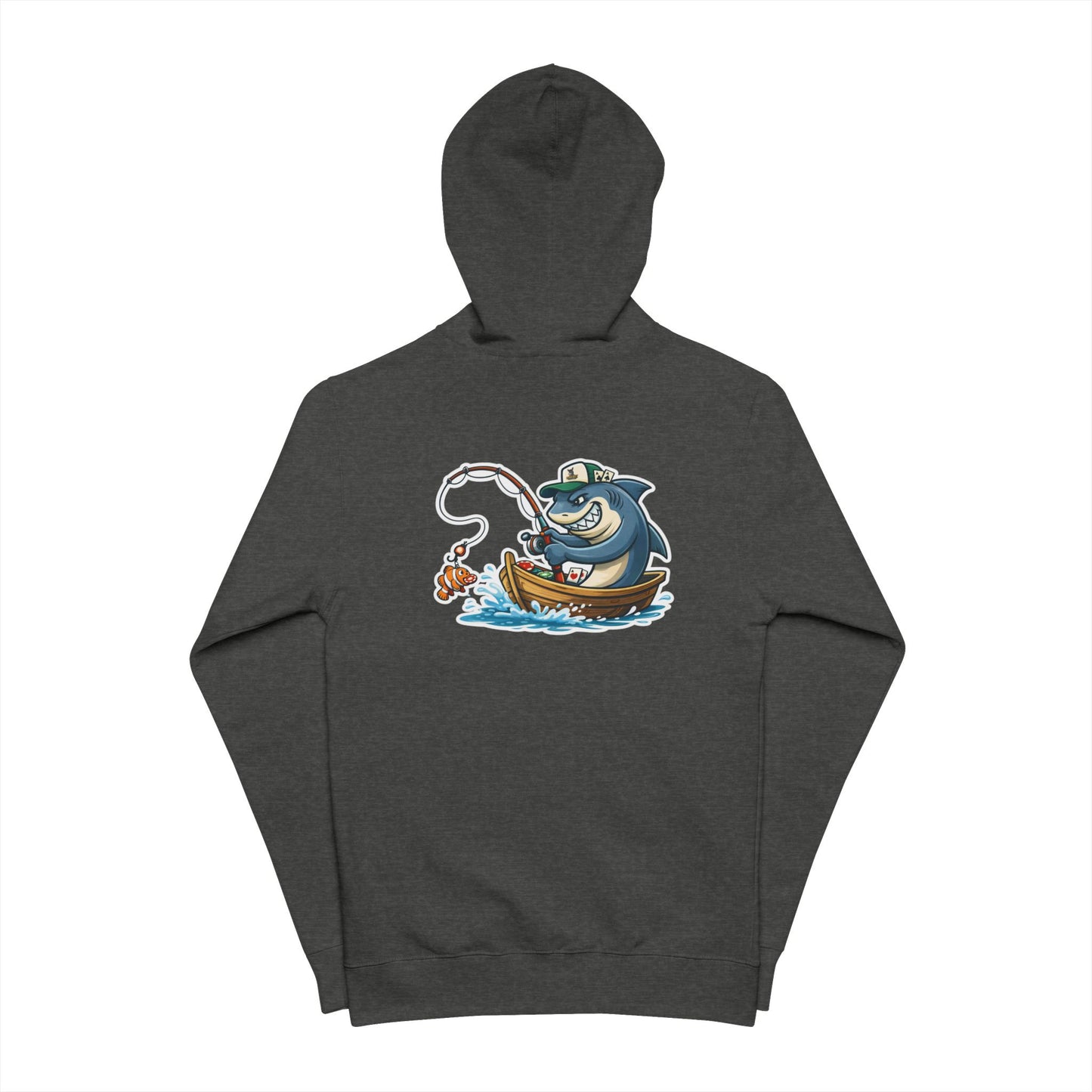"Gone Fishin'" Poker Inspired Hoodie | Original Illustrated Zip-Up