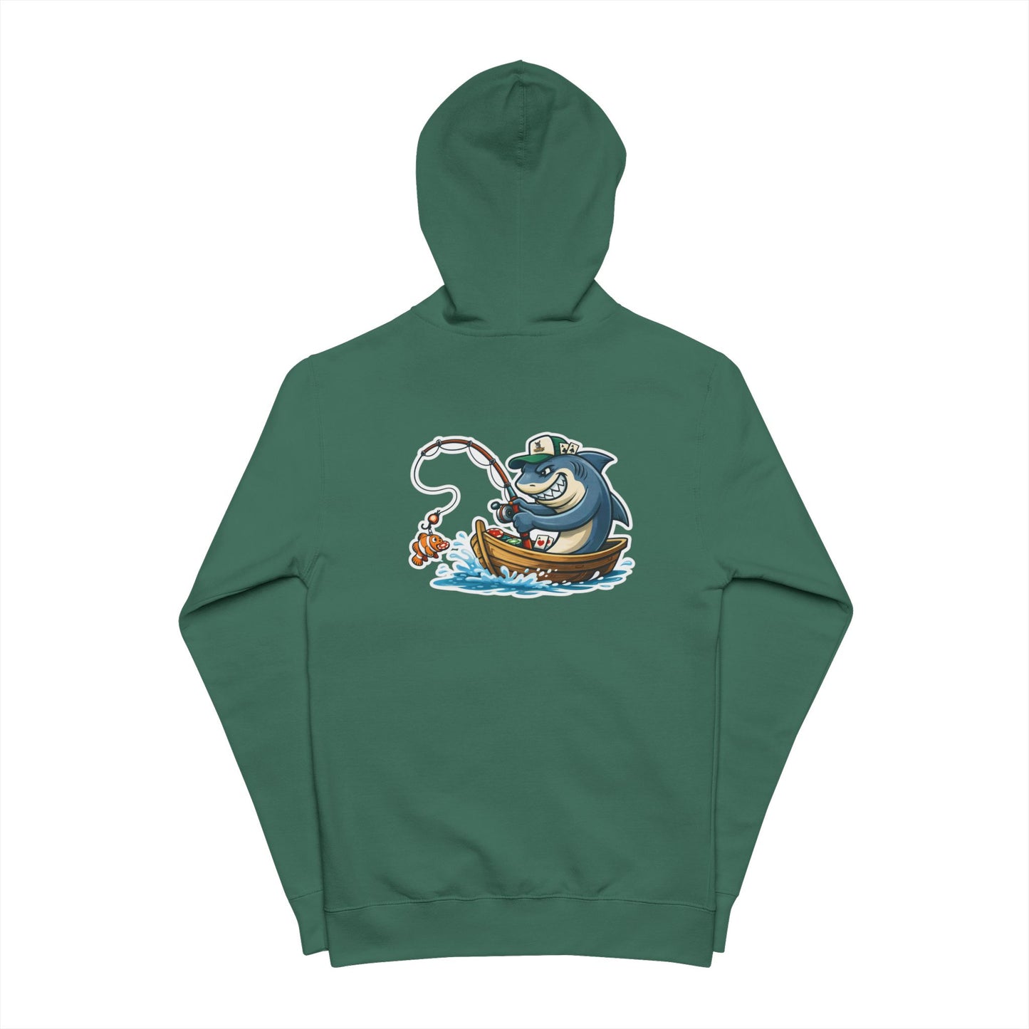 "Gone Fishin'" Poker Inspired Hoodie | Original Illustrated Zip-Up
