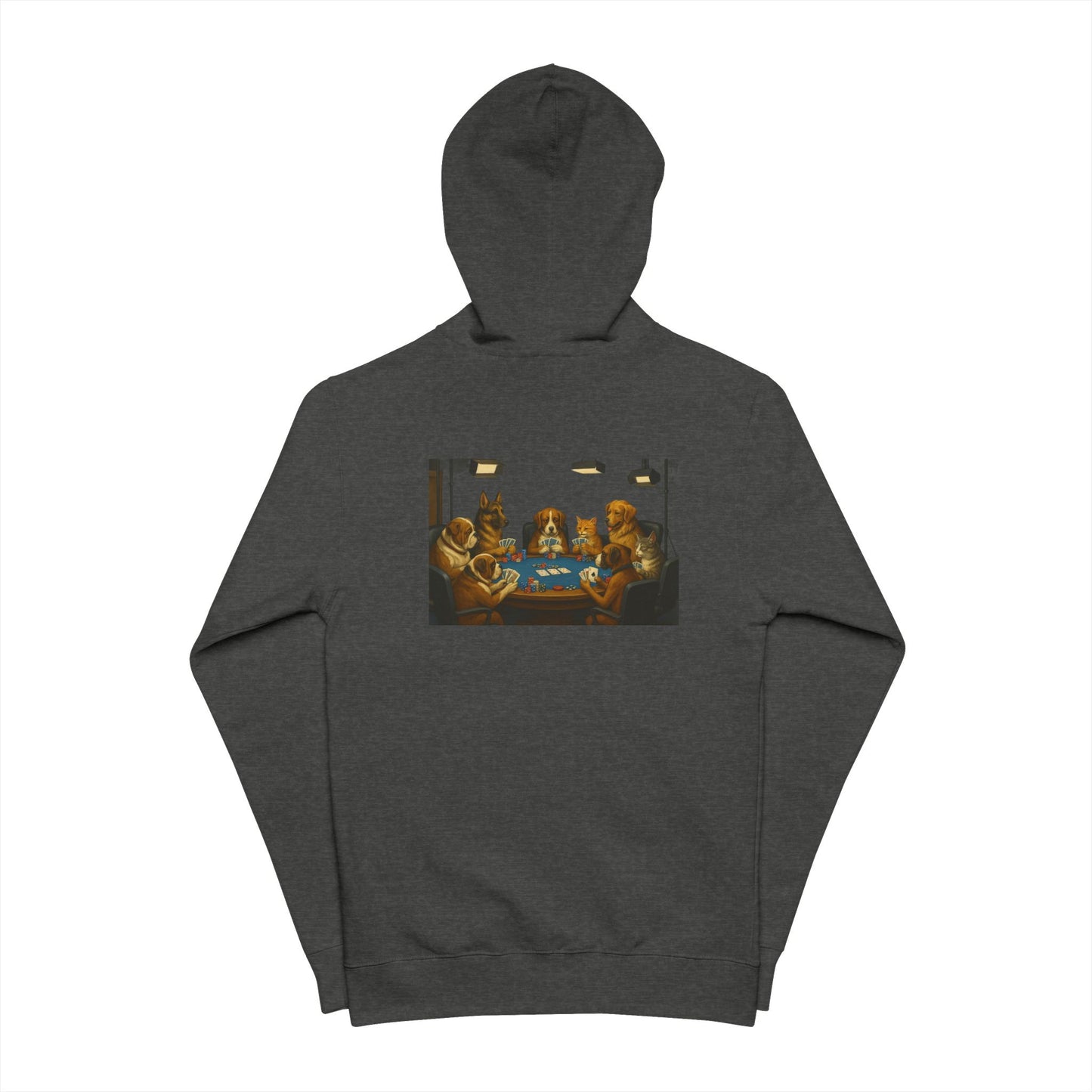 Dogs Playing Poker Inspired Zip Hoodie