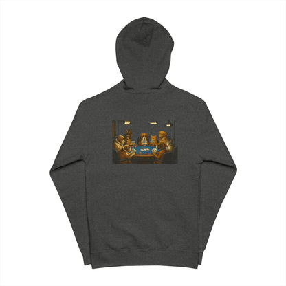 Dogs Playing Poker Inspired Zip Hoodie