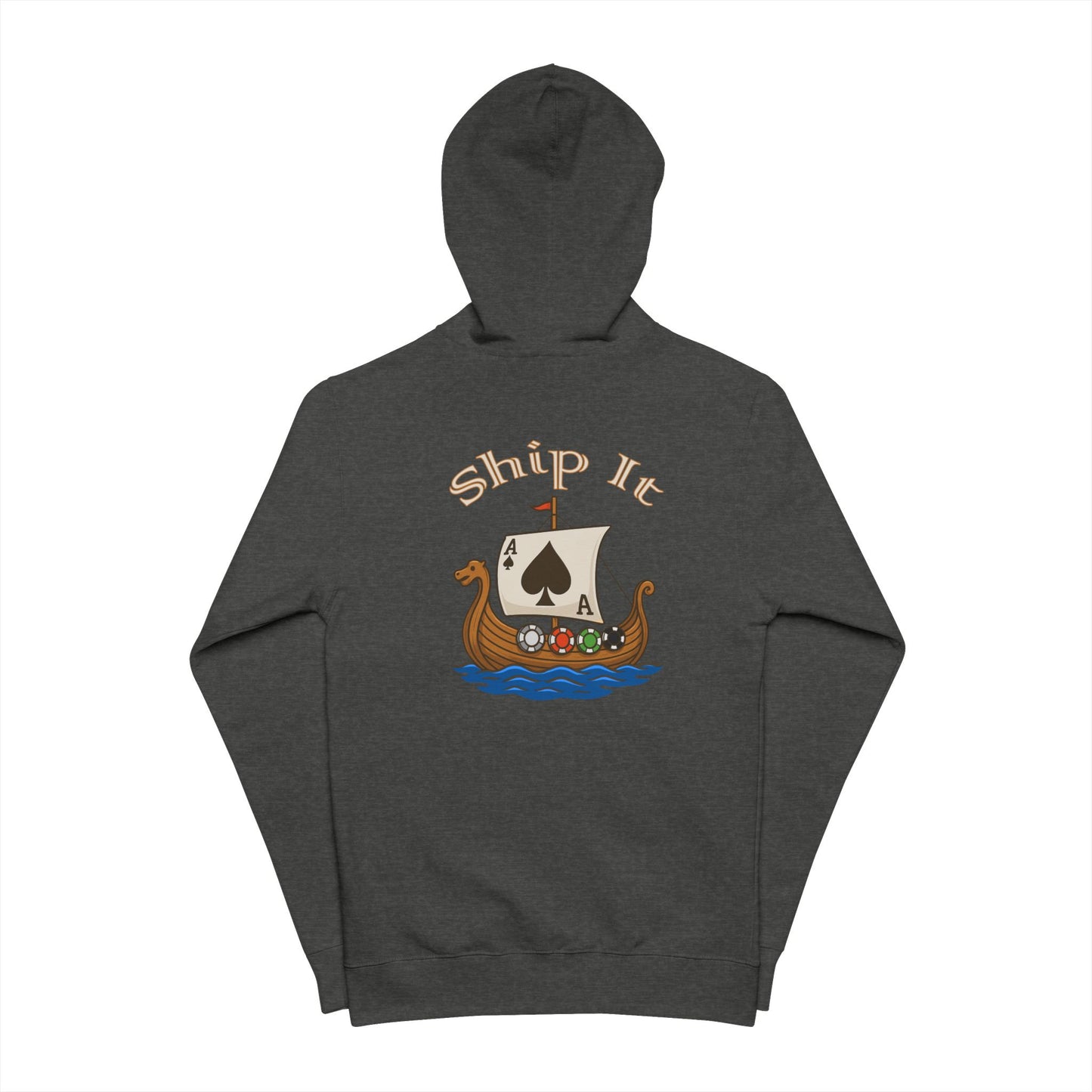 "Ship It" Graphic Hoodie | Creative Illustrated Poker Apparel